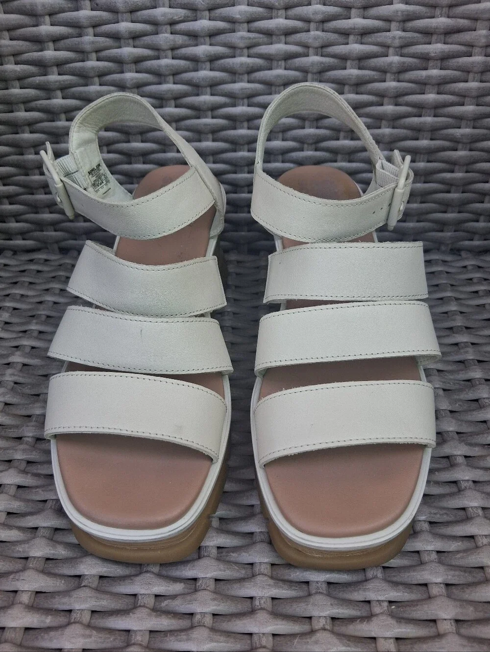 Sorel Cream Strappy Wedge Sandals - Comfort Platform